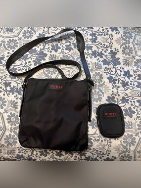 GUESS Black Crossbody Bag with Detachable Pouch
